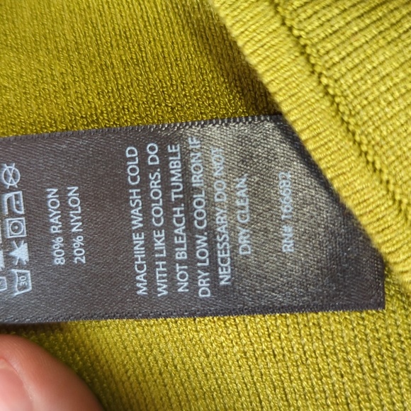 House of Harlow 1960 Luxe Essentials Olive Green Ribbed Crop Corset Top - Picture 8 of 8